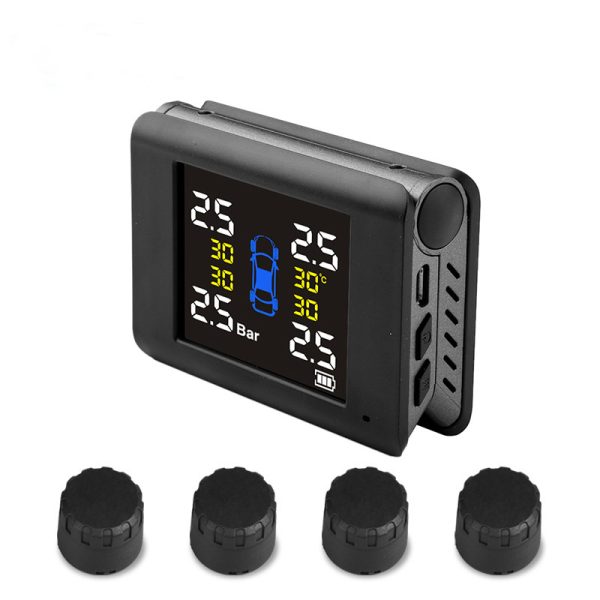 Большой экран, беспроводной датчик давления в шинах TPMS, внешний встроенный датчик давления в шинах автомобиля