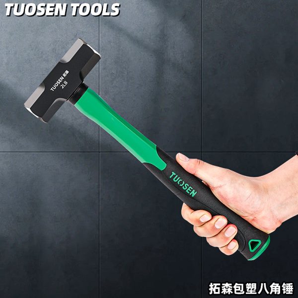 Молоток для скобяных изделий Tuosen Linyi heavy-duty головка молотка Linyi с волокнистой ручкой с пластиковым покрытием молоток для кладки 2p3P4P восьмиугольный молоток