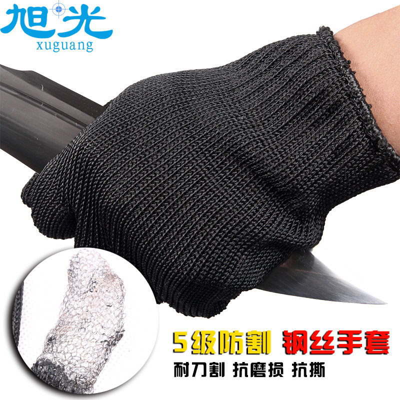 Оптовые защитные перчатки для улицы, защитные от порезов, 5-уровневая защита от ножевых порезов, перчатки для самообороны из стальной проволоки, для борьбы с беспорядками