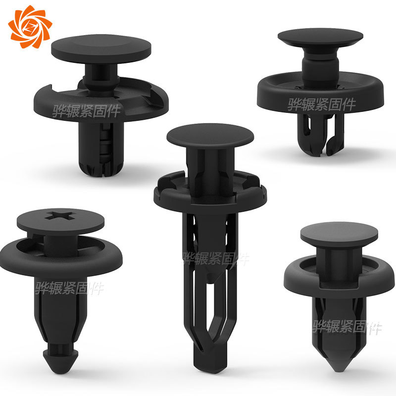 Черная пластиковая пряжка для автомобильного крыла с заклепкой-расширителем типа «мать и дитя»