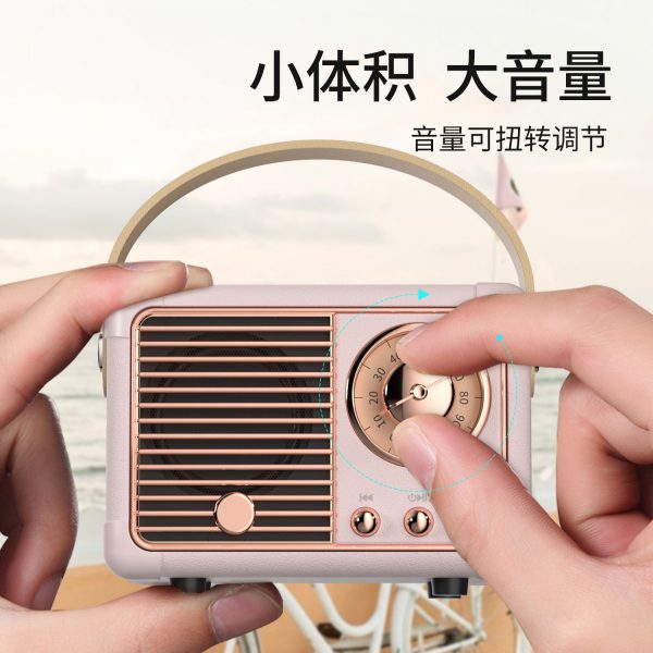 Креативный подарок Bluetooth-динамик в стиле ретро, портативный беспроводной автомобильный динамик, настольный Bluetooth 5.0
