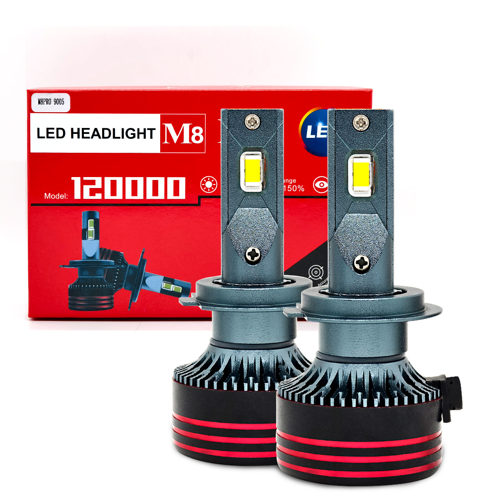 Новые светодиодные фары M8pro для автомобилей с дальним и ближним светом H4, мощные, с одной медной трубкой, универсальные модифицированные фары H7