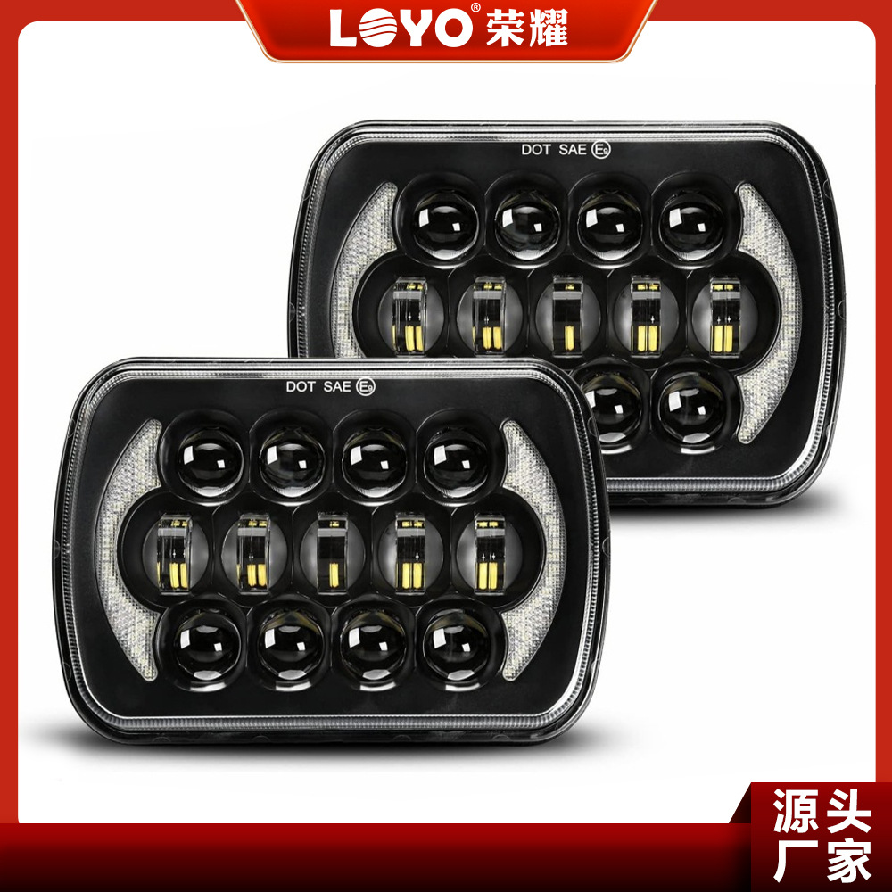 Фабрика напрямую поставляет 5X7 внедорожник с модернизированными LED фарами, фары "Maverick" квадратной формы, передние фары для мотоциклов