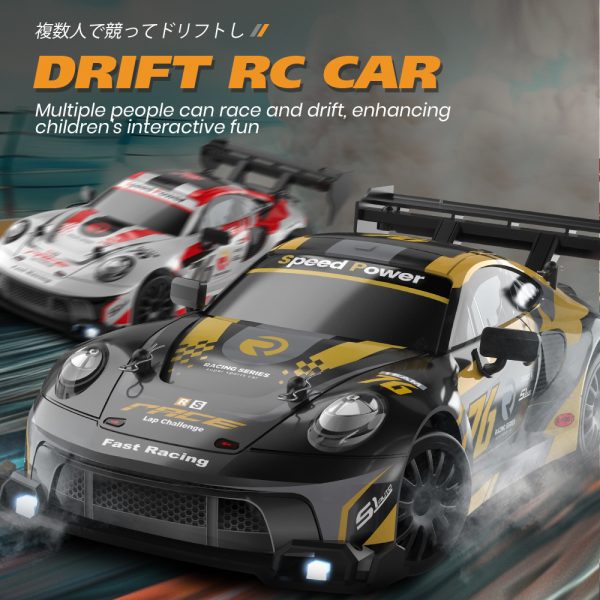 Трансграничный хит продаж GTR1: 24-скоростной симулятор гоночного автомобиля с полным приводом и дистанционным управлением, дрифт-хвост, перезаряжаемый, с фарами