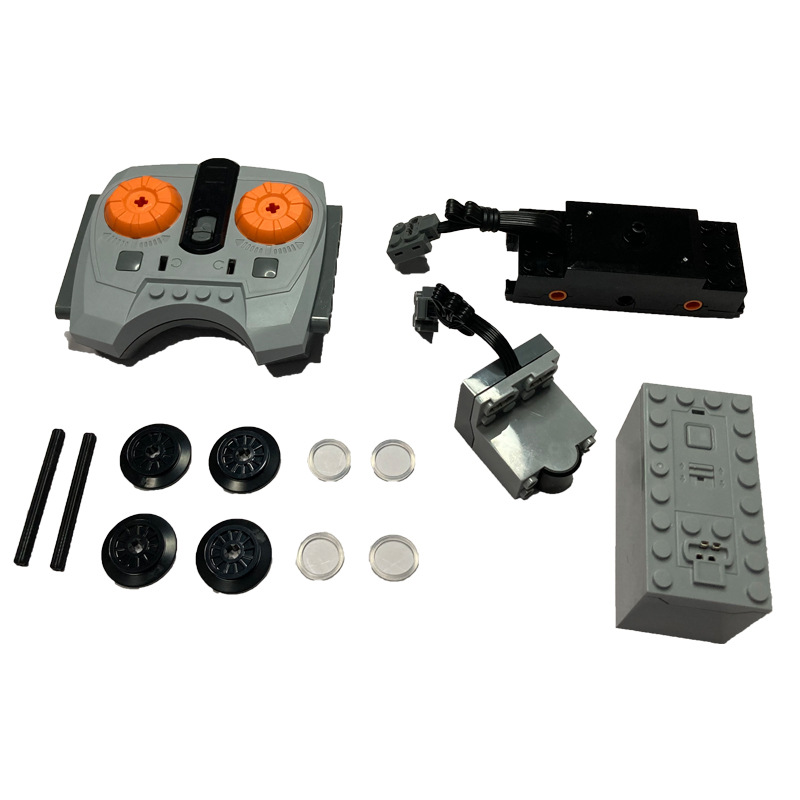 Совместимость с конструктором Le-style train build block toy power group train wheel motor remote control battery box DIY modifier