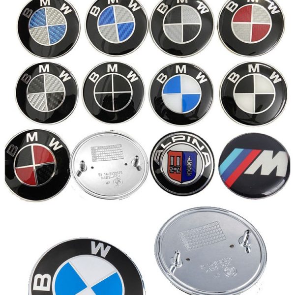 Подходит для логотипа BMW 82 мм, синего и белого карбонового логотипа на носу и капоте 73 мм, логотипа на заднем багажнике