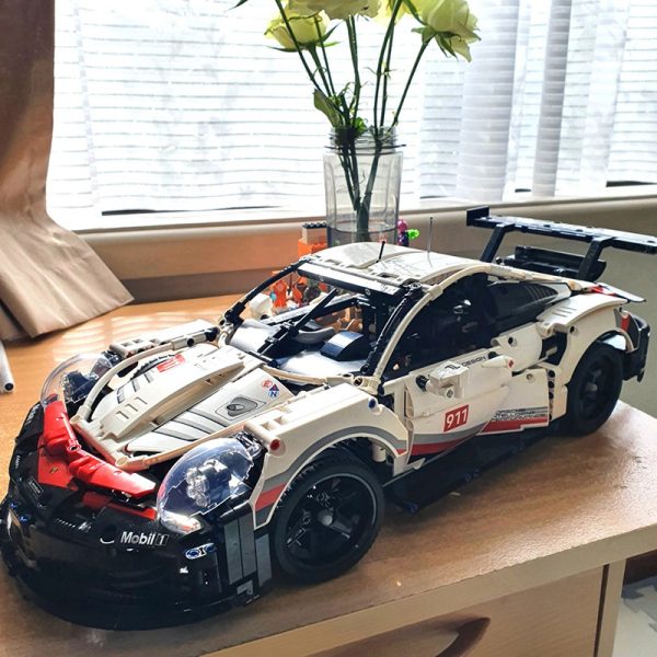 Совместимость с конструктором Lego Porsche 911, головоломка для мальчиков, сборка модели гоночного автомобиля с дистанционным управлением, оптовая продажа игрушек