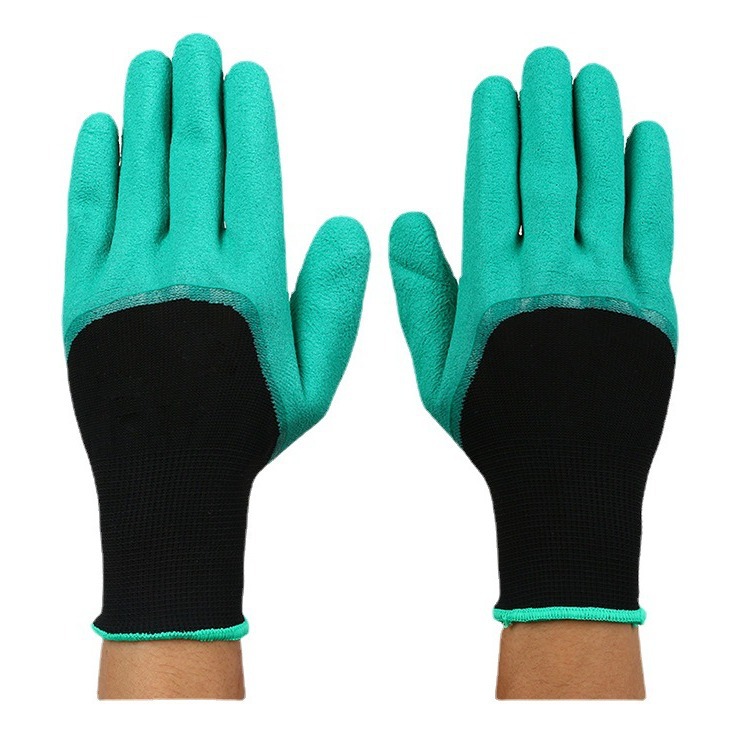 Перчатки из вспененного нитрила, износостойкие и нескользящие перчатки общего назначения, латексное покрытие, нитриловые перчатки для защиты труда