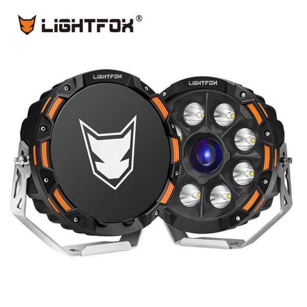Светодиодный прожектор LIGHTFOX с дальностью 2000 м. 9-дюймовый лазерный прожектор для переднего бампера внедорожника.
