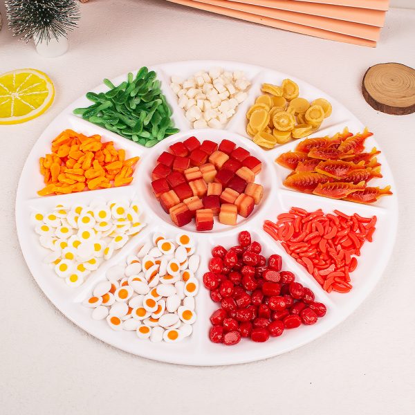 Миниатюрная имитация еды, игрушечная модель из красного мяса, тушеной рыбы и яиц-пашот, игрушечный кукольный домик, игрушки для игр