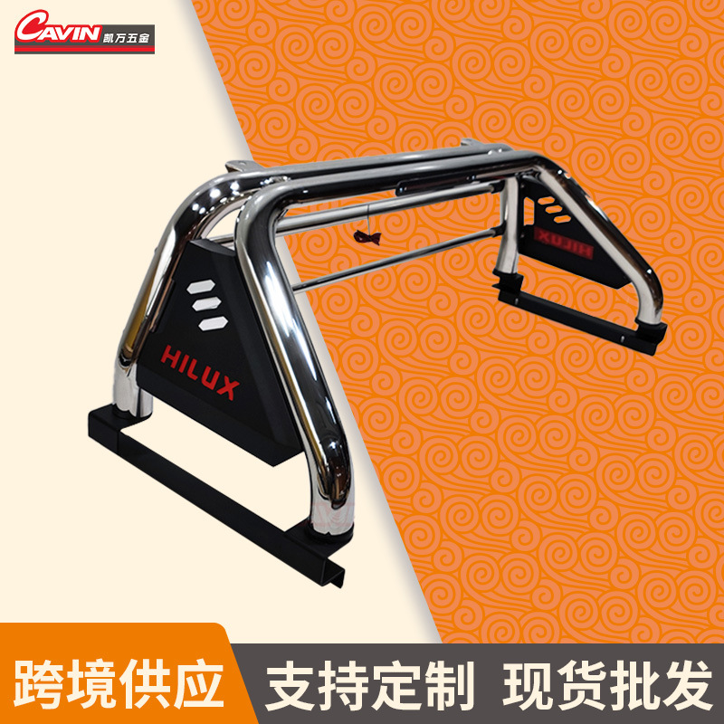 3-дюймовый пикап с багажной рамой, черным каркасом безопасности из нержавеющей стали, стабилизатором поперечной устойчивости, модифицированными аксессуарами, портальной рамой